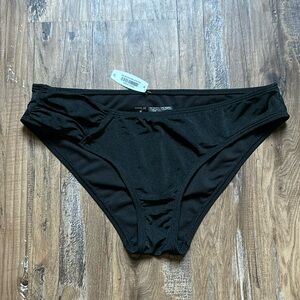 Adore Me Black Cut Out Side Bikini Bottoms